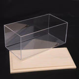 Clear Acrylic Display Case Showcase for 1/24 Diecast Model Car Action Figure