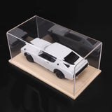 Clear Acrylic Display Case Showcase for 1/24 Diecast Model Car Action Figure