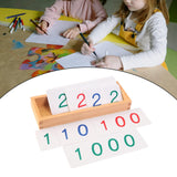 Maxbell 1-9000 Learning Cards Versatile Large PVC Number Cards for Nursery Home