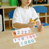 Maxbell 1-9000 Learning Cards Versatile Large PVC Number Cards for Nursery Home