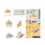 Maxbell Busy Board DIY Part DIY Material Wooden Montessori for Infants Birthday Gift spaceship
