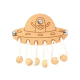 Maxbell Busy Board DIY Part DIY Material Wooden Montessori for Infants Birthday Gift spaceship