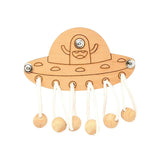 Maxbell Busy Board DIY Part DIY Material Wooden Montessori for Infants Birthday Gift spaceship
