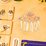 Maxbell Busy Board DIY Part DIY Material Wooden Montessori for Infants Birthday Gift spaceship
