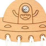 Maxbell Busy Board DIY Part DIY Material Wooden Montessori for Infants Birthday Gift spaceship