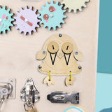 Maxbell Busy Board DIY Part DIY Material Wooden Montessori for Infants Birthday Gift owl