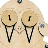 Maxbell Busy Board DIY Part DIY Material Wooden Montessori for Infants Birthday Gift owl