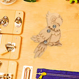 Maxbell Busy Board DIY Part DIY Material Wooden Montessori for Infants Birthday Gift pecker