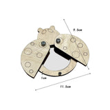 Maxbell Busy Board DIY Part DIY Material Wooden Montessori for Infants Birthday Gift mirror