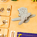 Maxbell Busy Board DIY Part DIY Material Wooden Montessori for Infants Birthday Gift plane