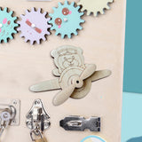 Maxbell Busy Board DIY Part DIY Material Wooden Montessori for Infants Birthday Gift plane