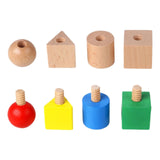 8x Montessori Building Blocks Nut Bolts Toys Shape Sorter Cube Toys for Kids