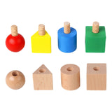 8x Montessori Building Blocks Nut Bolts Toys Shape Sorter Cube Toys for Kids