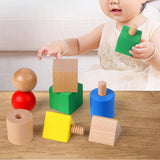 8x Montessori Building Blocks Nut Bolts Toys Shape Sorter Cube Toys for Kids