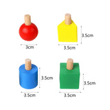 8x Montessori Building Blocks Nut Bolts Toys Shape Sorter Cube Toys for Kids