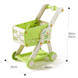 Maxbell Toy Shopping Cart Multifunctional Role Playing for Children Kids Development Green