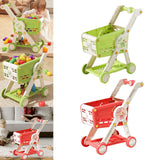 Maxbell Toy Shopping Cart Multifunctional Role Playing for Children Kids Development Green