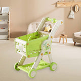 Maxbell Toy Shopping Cart Multifunctional Role Playing for Children Kids Development Green