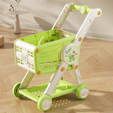 Maxbell Toy Shopping Cart Multifunctional Role Playing for Children Kids Development Green