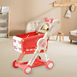 Maxbell Toy Shopping Cart Multifunctional Role Playing for Children Kids Development Red