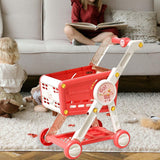 Maxbell Toy Shopping Cart Multifunctional Role Playing for Children Kids Development Red