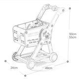 Maxbell Toy Shopping Cart Multifunctional Role Playing for Children Kids Development Red