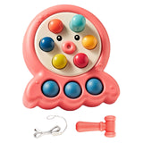 Maxbell Pounding Toys with Lanyard Whack Mole Game for Christmas Gift Children's Day red