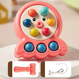 Maxbell Pounding Toys with Lanyard Whack Mole Game for Christmas Gift Children's Day red