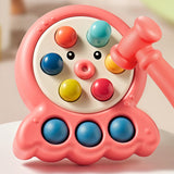 Maxbell Pounding Toys with Lanyard Whack Mole Game for Christmas Gift Children's Day red