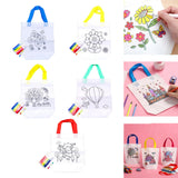 Maxbell 5 Pieces DIY Graffiti Bag with Coloring Pens for Ages 3-8 Years Old Boy Girl