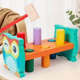 Maxbell Pounding Bench Wooden Toys with Mallet Pounding Bench Toy for Girls and Boys