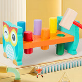 Maxbell Pounding Bench Wooden Toys with Mallet Pounding Bench Toy for Girls and Boys