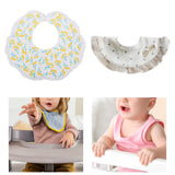 Maxbell Drool Bib Absorbent Adjustable Lace Feeding Bibs for Boys Girls Infant Gifts Flower