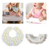 Maxbell Drool Bib Absorbent Adjustable Lace Feeding Bibs for Boys Girls Infant Gifts Flower