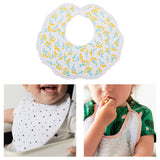 Maxbell Drool Bib Absorbent Adjustable Lace Feeding Bibs for Boys Girls Infant Gifts Flower