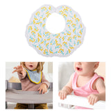 Maxbell Drool Bib Absorbent Adjustable Lace Feeding Bibs for Boys Girls Infant Gifts Flower