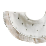 Maxbell Drool Bib Absorbent Adjustable Lace Feeding Bibs for Boys Girls Infant Gifts Dots