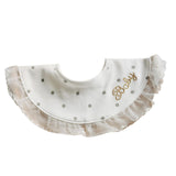Maxbell Drool Bib Absorbent Adjustable Lace Feeding Bibs for Boys Girls Infant Gifts Dots