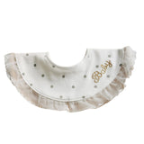 Maxbell Drool Bib Absorbent Adjustable Lace Feeding Bibs for Boys Girls Infant Gifts Dots