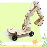 Maxbell Hydraulic Lifting Excavator Toy Wood Toy Novelty for Ages 8-12 Teaching Tool