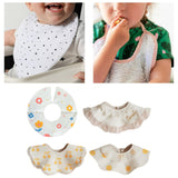 Maxbell Muslin Bandana Drool Bibs Handmade Drool Burp Bibs for Infant Birthday Gifts Flower