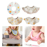 Maxbell Muslin Bandana Drool Bibs Handmade Drool Burp Bibs for Infant Birthday Gifts Flower