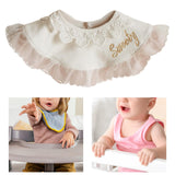 Maxbell Muslin Bandana Drool Bibs Handmade Drool Burp Bibs for Infant Birthday Gifts White