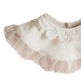 Maxbell Muslin Bandana Drool Bibs Handmade Drool Burp Bibs for Infant Birthday Gifts White