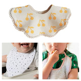 Maxbell Muslin Bandana Drool Bibs Handmade Drool Burp Bibs for Infant Birthday Gifts Cherry