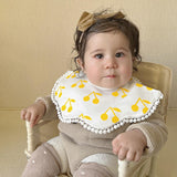 Maxbell Muslin Bandana Drool Bibs Handmade Drool Burp Bibs for Infant Birthday Gifts Cherry