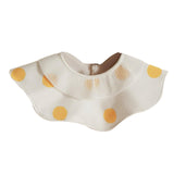Maxbell Muslin Bandana Drool Bibs Handmade Drool Burp Bibs for Infant Birthday Gifts Yellow Dots