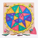 Wooden Alphabet Puzzles Stem Jigsaw Puzzles for Children Boys Girls Ages 3-5