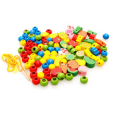 Maxbell Preschool Montessori Wooden Threading Toys for 2 3 4 Age Children Best Gifts