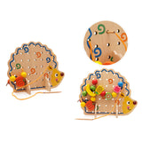 Maxbell Preschool Montessori Wooden Threading Toys for 2 3 4 Age Children Best Gifts